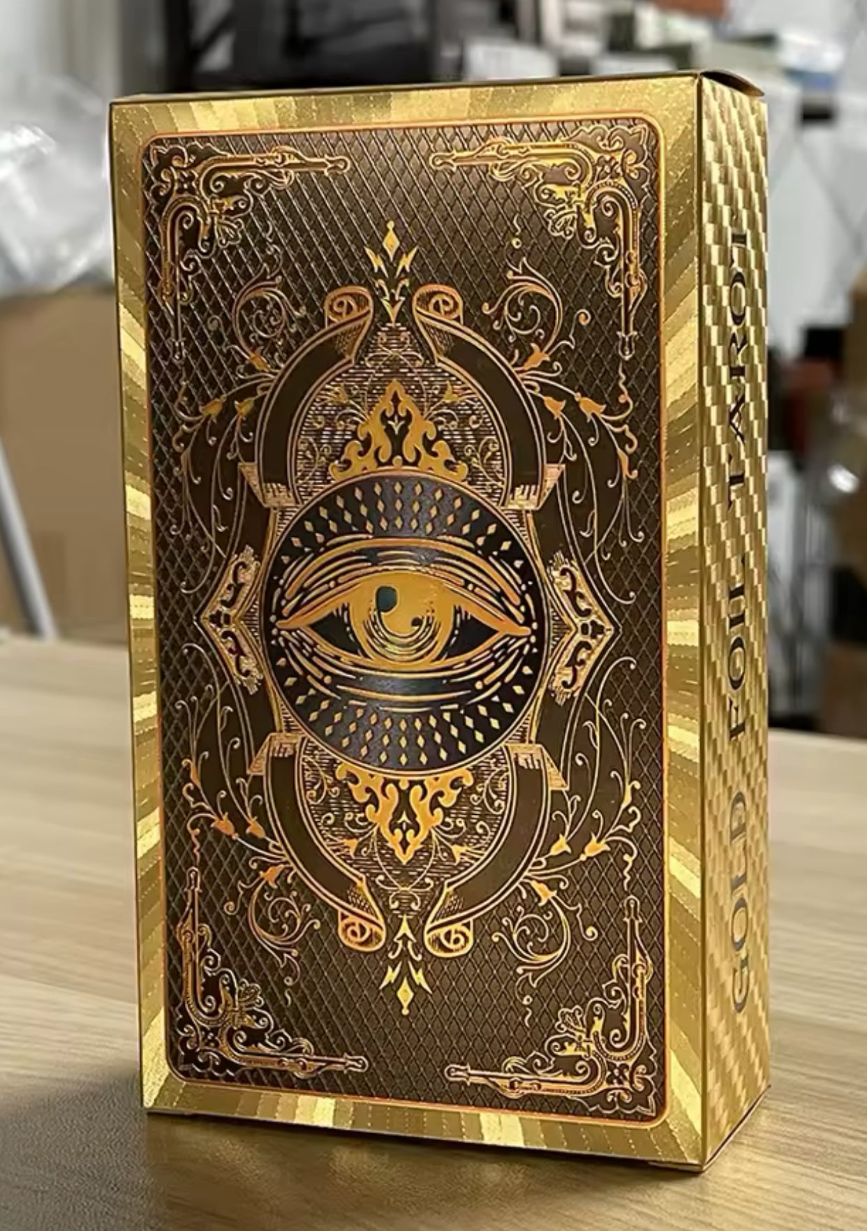 Spanish and English Golden Foil Tarot Deck Prophecy Cards for Beginners with 2-Languages Guidebook 12x7cm Toro Tarot