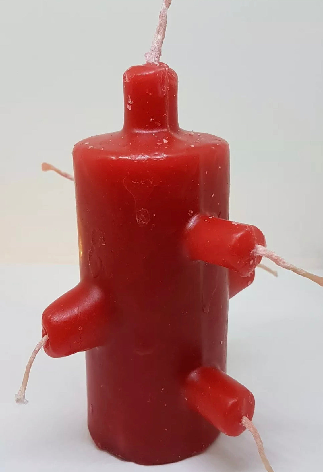 7 MECHAS ROJA VELA PODEROSA PARA TRABAJOS DE AMOR Y AMARRES KIT COMPLETO, SEVEN WICK CANDLE RED COMPLETE KIT FOR LOVE AND LOOP WORK INSTRUCTIONS INCLUDED