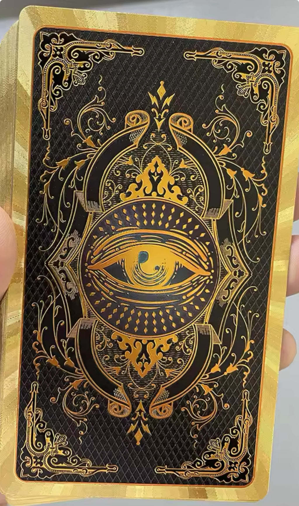 Spanish and English Golden Foil Tarot Deck Prophecy Cards for Beginners with 2-Languages Guidebook 12x7cm Toro Tarot