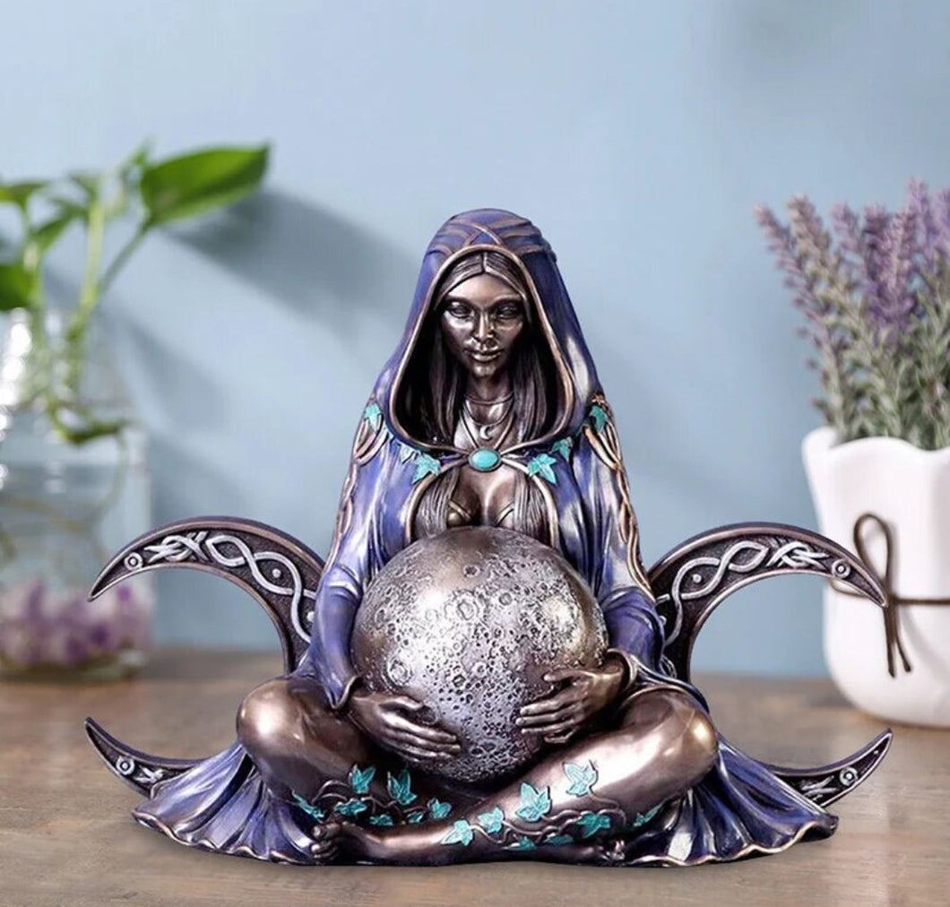 Millennial Gaia Figurine Nature Resin Mother Earth Statue Witchy Room Altar Spiritual Home Garden Decorative Goddess Sculpture