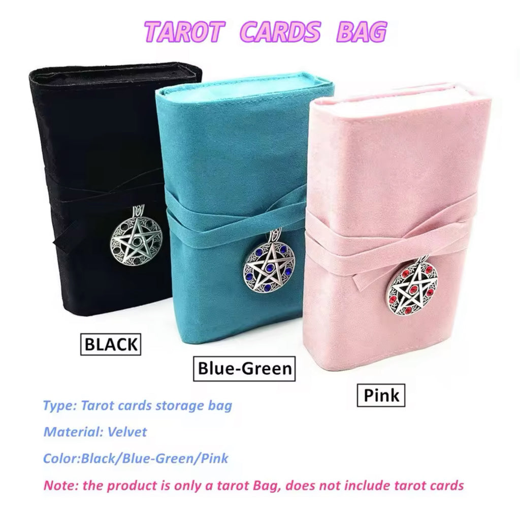 Tarot Pouch Cards Storage Bag Cloth Black Pink Blue Witch Divination Jewelry Astrology Dice Accessories Bags
