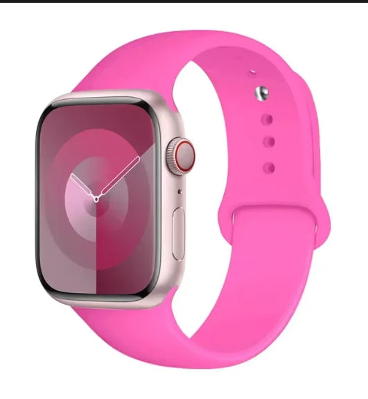 Silicone Band For Apple Watch strap 44mm 45mm 40mm 41mm 42-38mm 45 mm sport bracelet iwatch series 8 7 6 5 4 3 SE 9 Ultra 2 49mm