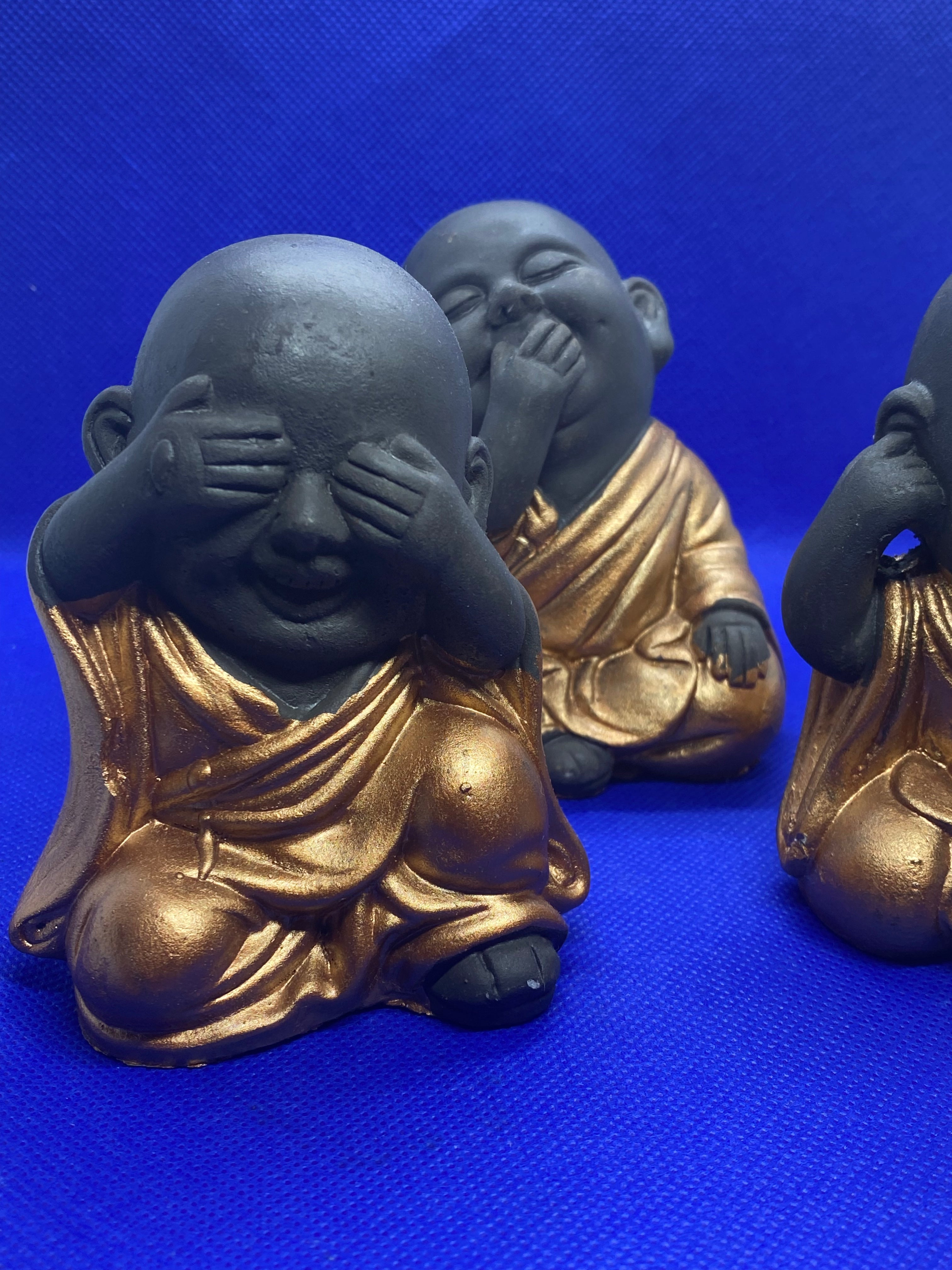 See no evil, hear no evil, Speak no evil Buddha Set of (3)