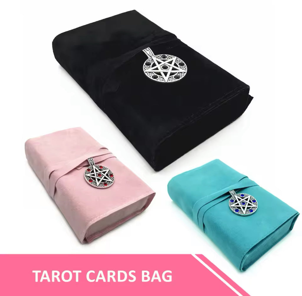 Tarot Pouch Cards Storage Bag Cloth Black Pink Blue Witch Divination Jewelry Astrology Dice Accessories Bags