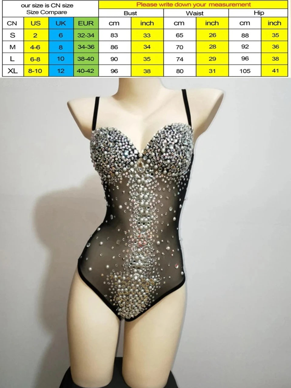 Female Singer Sexy Mesh Luxury Full Diamond Onesie With Triangular High Fork - Stage Performance & Photo Suit Elegant Ball Gowns