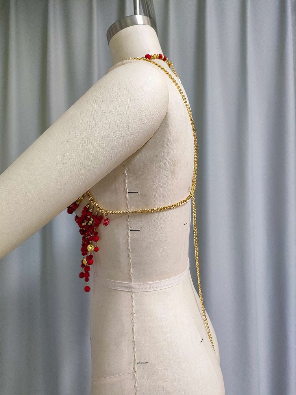 New Women's NeckLace Beaded Vest Hollowed Out Top Jewelry Outer Tops Hanging Neck Sling Fashion Bra Stone Fan clothing