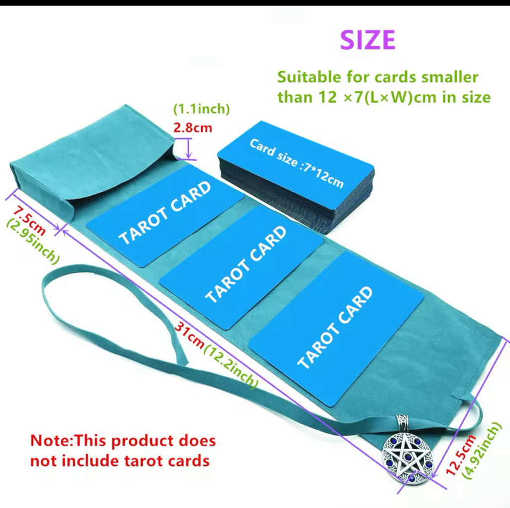 Tarot Pouch Cards Storage Bag Cloth Black Pink Blue Witch Divination Jewelry Astrology Dice Accessories Bags