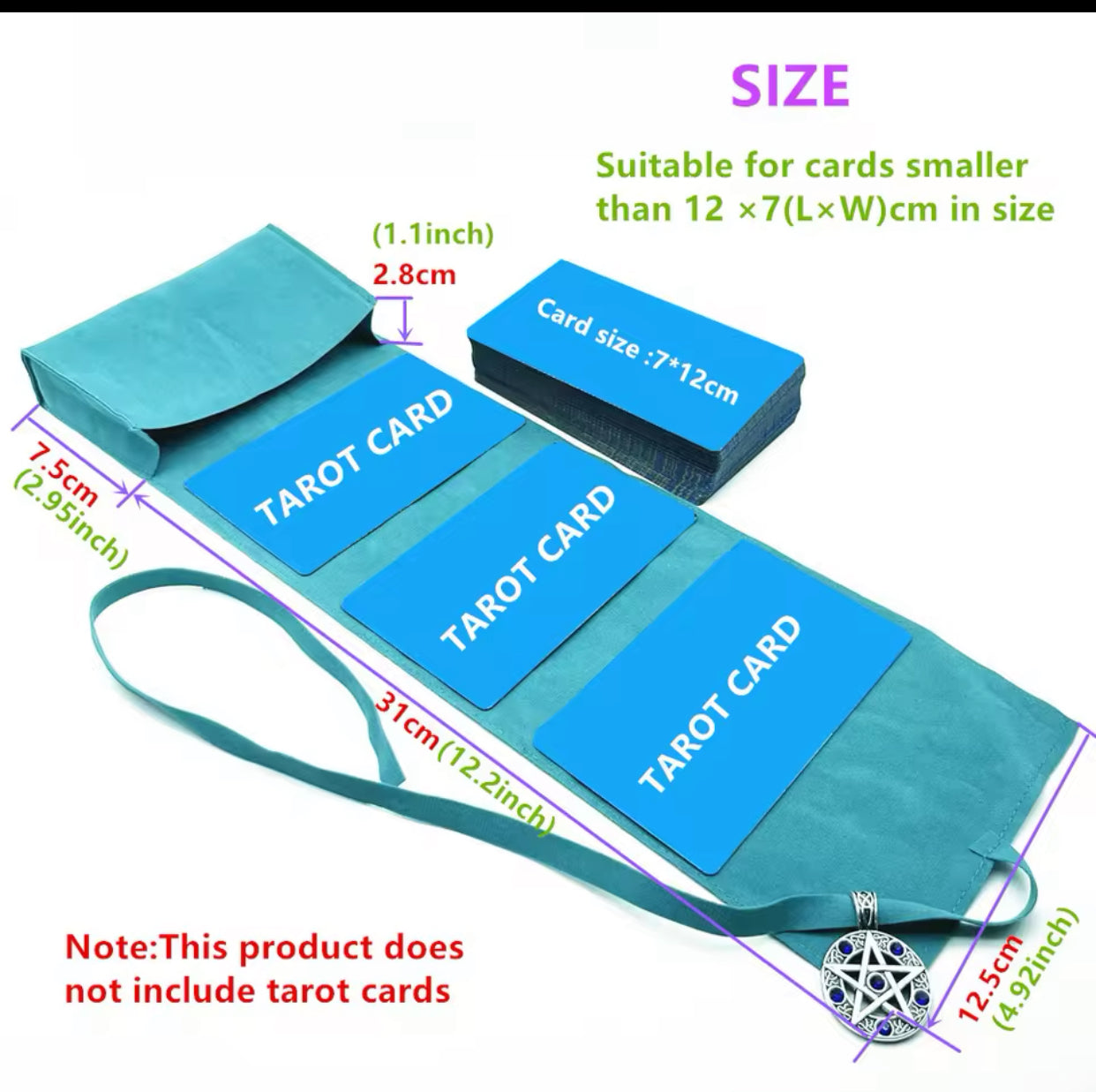 Tarot Pouch Cards Storage Bag Cloth Black Pink Blue Witch Divination Jewelry Astrology Dice Accessories Bags