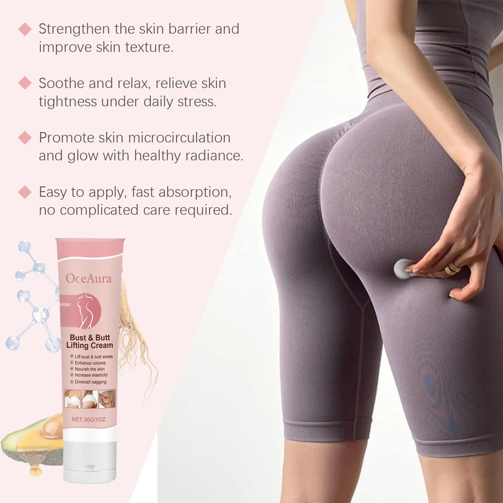 Enlarge Hip Firm Cream Fast Grow Plump Butt Nourish Moisturize Big Ass Prevent Sag Enhance Sexy High Hip Cream for Buttock Care