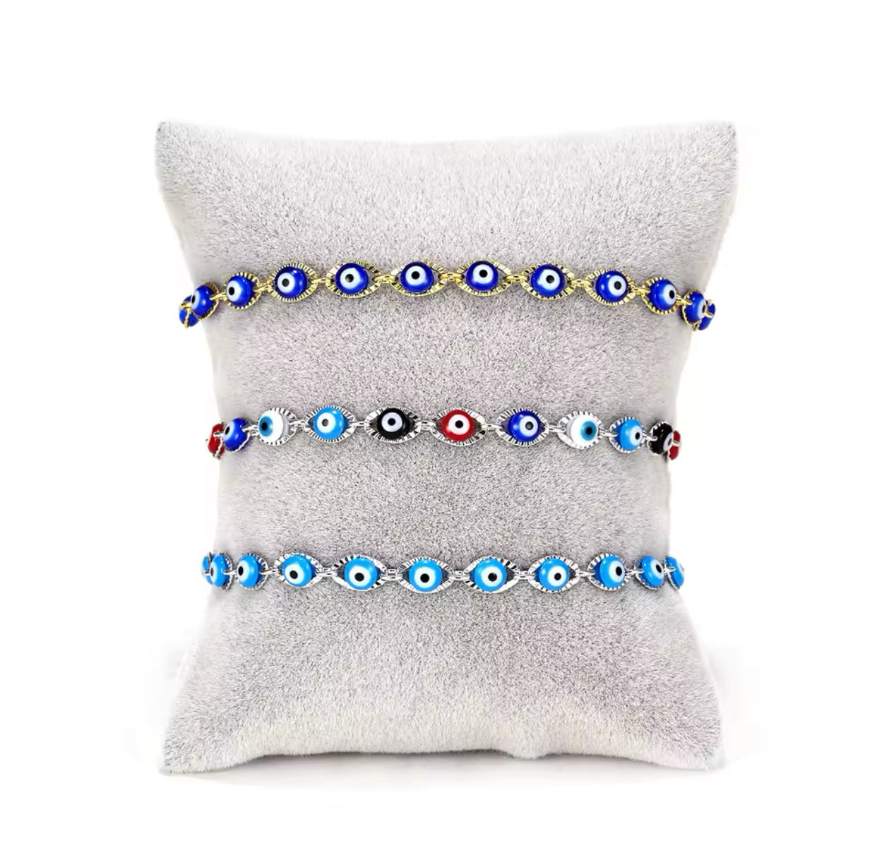 Blue Evil Eye Bracelet Fashion Turkish Lucky Resin Bead Chain Adjustable Bangle Bracelet Birthday Party Jewelry Gifts.