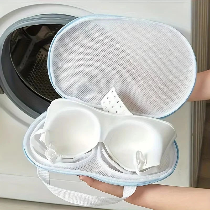 Bra laundry bag Bra Wash Bag Mesh Laundry Washing Bag with Zipper Foldable Mesh Lingerie Underwear Mesh Bra Washer bag