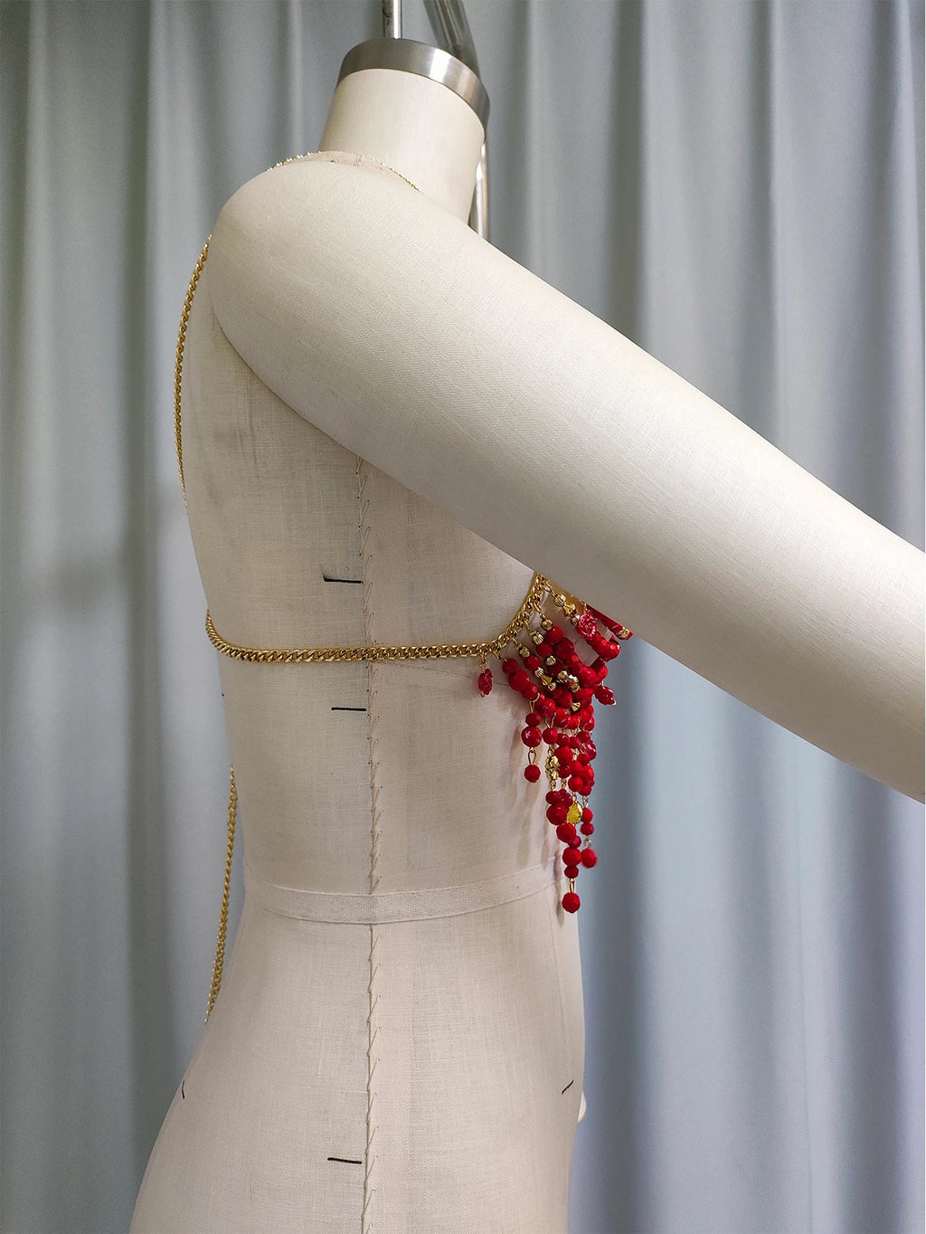New Women's NeckLace Beaded Vest Hollowed Out Top Jewelry Outer Tops Hanging Neck Sling Fashion Bra Stone Fan clothing