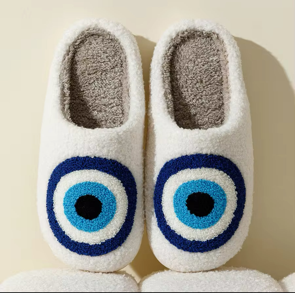 Evil Eyes Blue Embroidery slippers High Quality Women,Kids, Men Slippers Fashion Pattern Shoes Warm Home