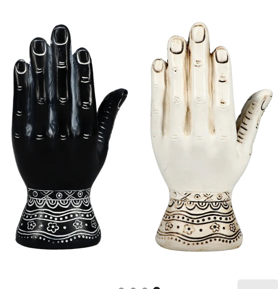 Psychic Fortune Teller Chirology Palmistry Hand Palm Figurine (Black)or (White)