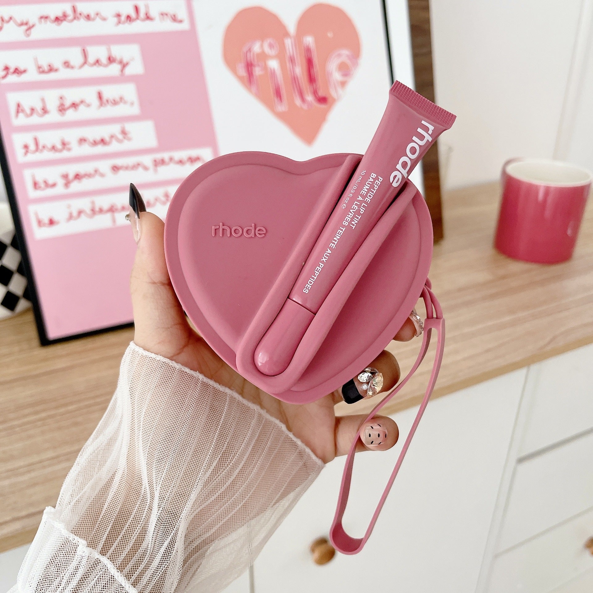 Portable Silicone Lipstick And Earphone Storage Bag