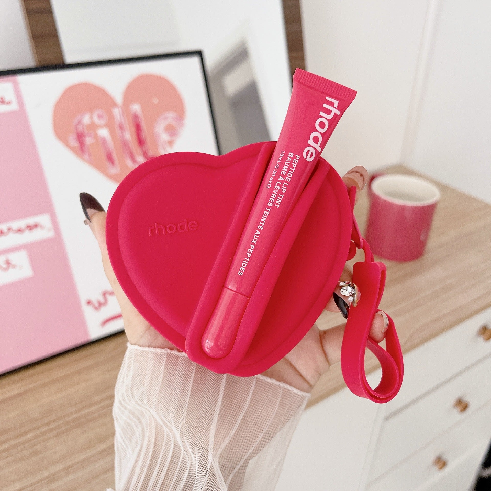 Portable Silicone Lipstick And Earphone Storage Bag
