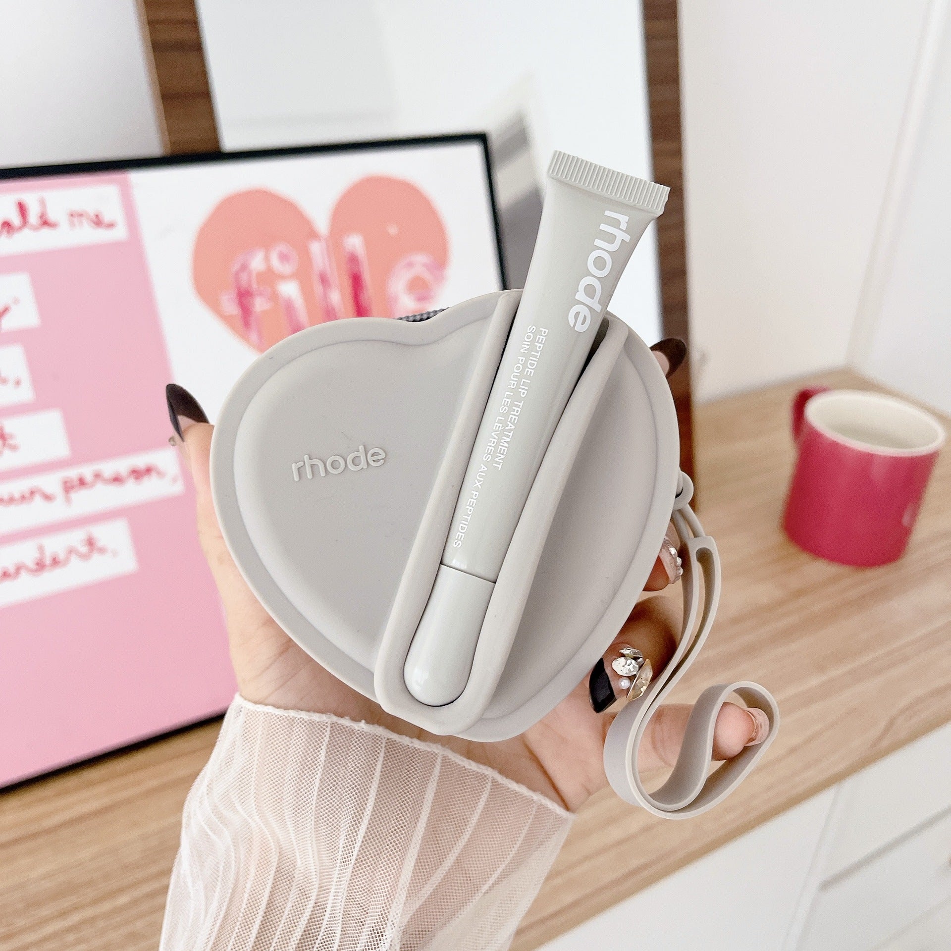 Portable Silicone Lipstick And Earphone Storage Bag