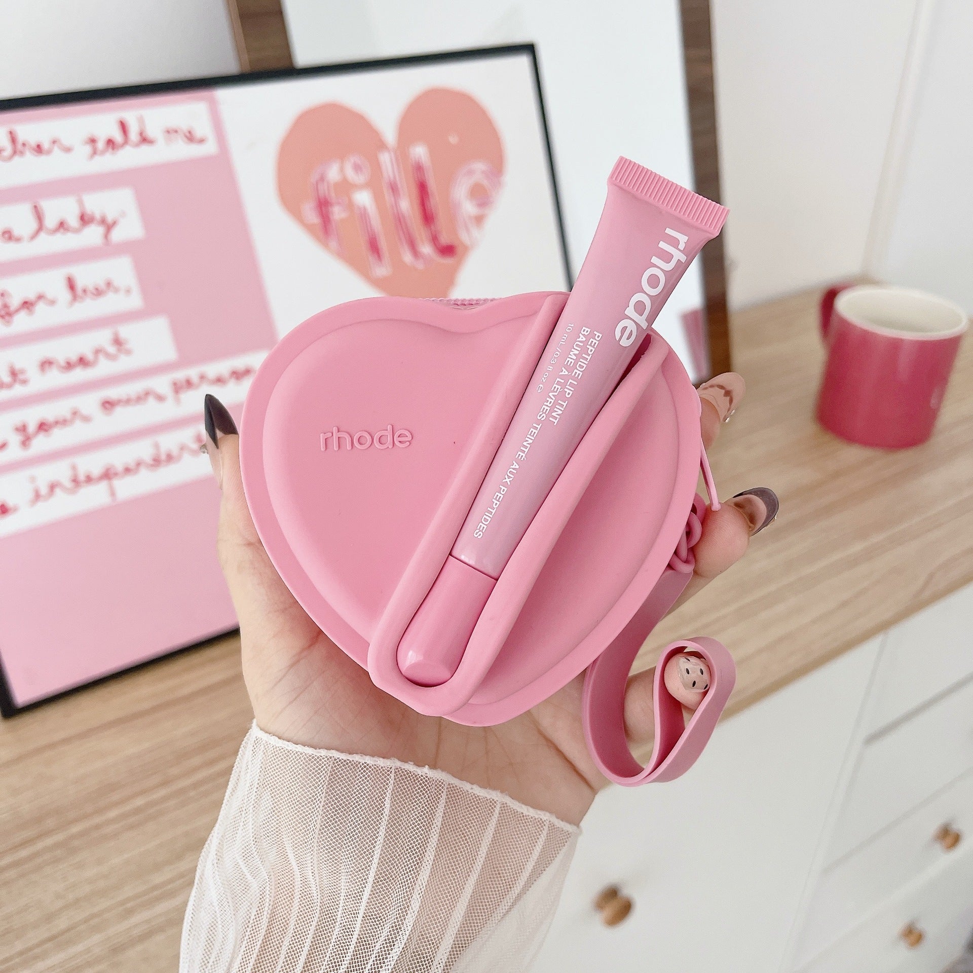 Portable Silicone Lipstick And Earphone Storage Bag