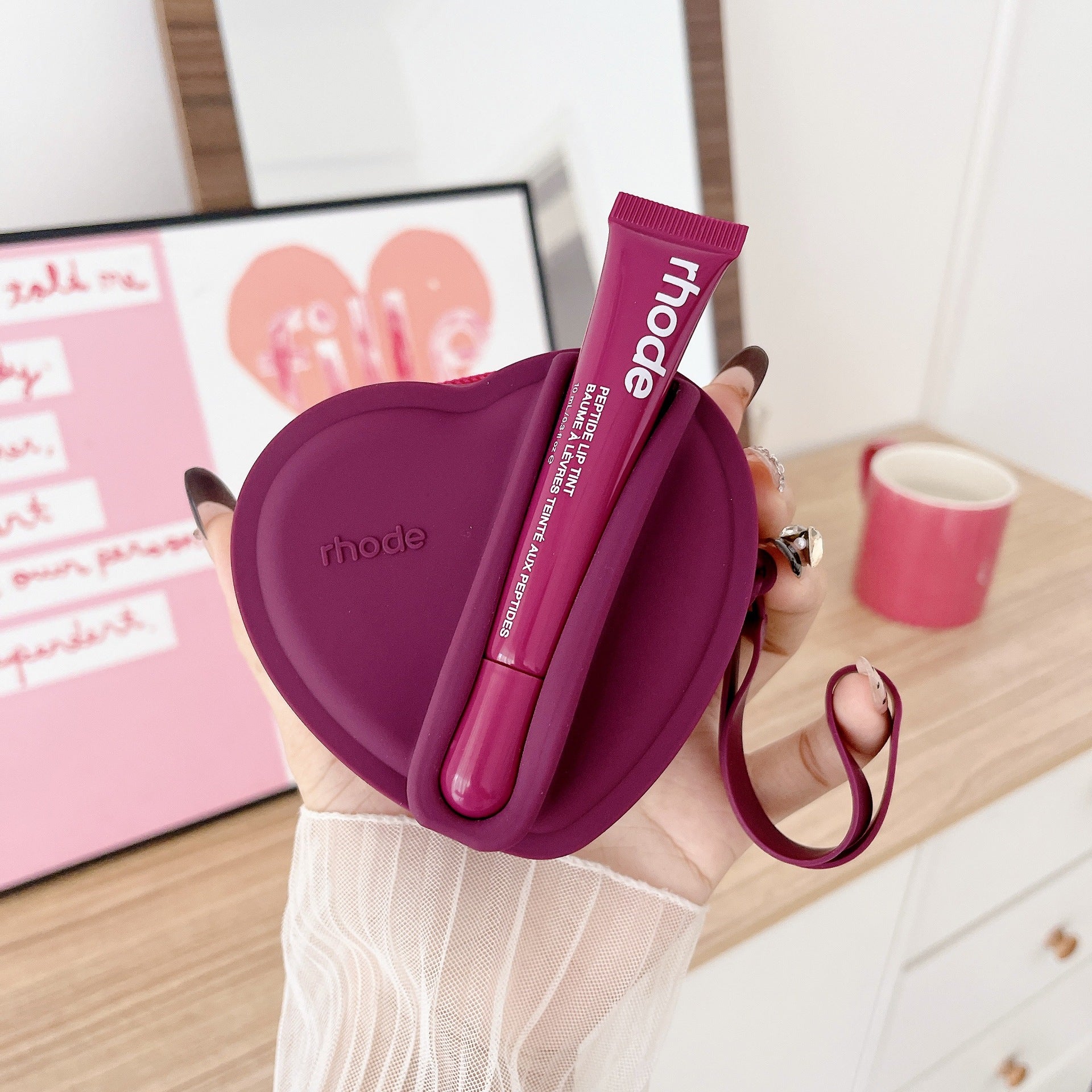 Portable Silicone Lipstick And Earphone Storage Bag
