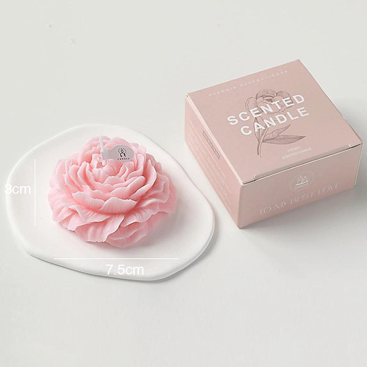 3D Peony Aromatic Candle Creative Flower Shape Aromatherapy Day Scented