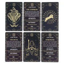 Load image into Gallery viewer, 78 Cards / Deck Tarot Meaning Cards English Version Board Game Oracle Deck Divination Party Fortune Telling Gifts for Girls
