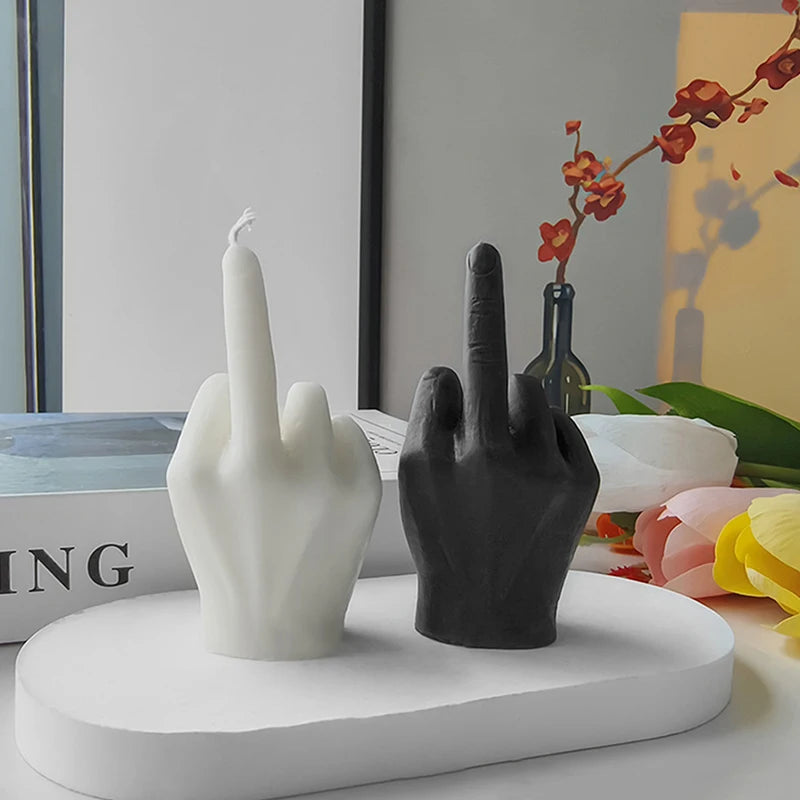 Candles Middle Finger Shaped Gesture Scented Candles Durable Funny Quirky Gifts Home Decoration Ornaments