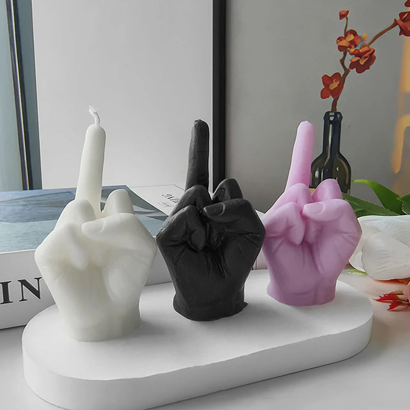 Candles Middle Finger Shaped Gesture Scented Candles Durable Funny Quirky Gifts Home Decoration Ornaments