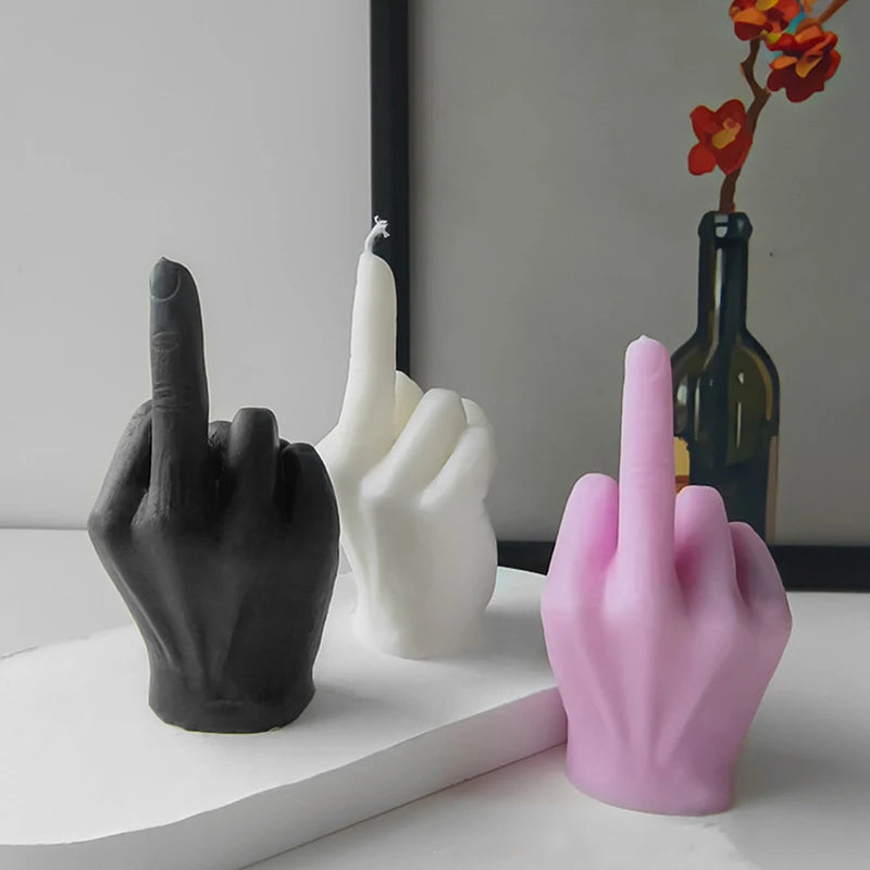 Candles Middle Finger Shaped Gesture Scented Candles Durable Funny Quirky Gifts Home Decoration Ornaments