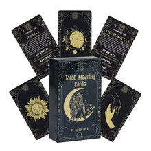 Load image into Gallery viewer, 78 Cards / Deck Tarot Meaning Cards English Version Board Game Oracle Deck Divination Party Fortune Telling Gifts for Girls
