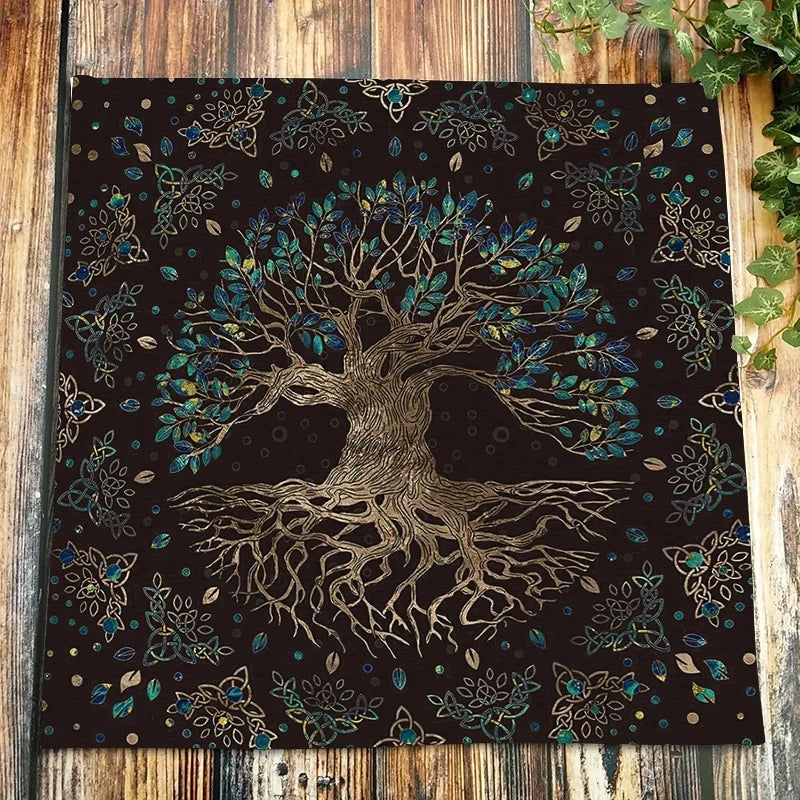 Pagan Witchcraft Six-pointed Star Crystal Pendulum Artifact Card Mat Divination Astrology Tarot  Tablecloth Altar Cloth