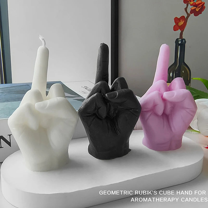 Candles Middle Finger Shaped Gesture Scented Candles Durable Funny Quirky Gifts Home Decoration Ornaments
