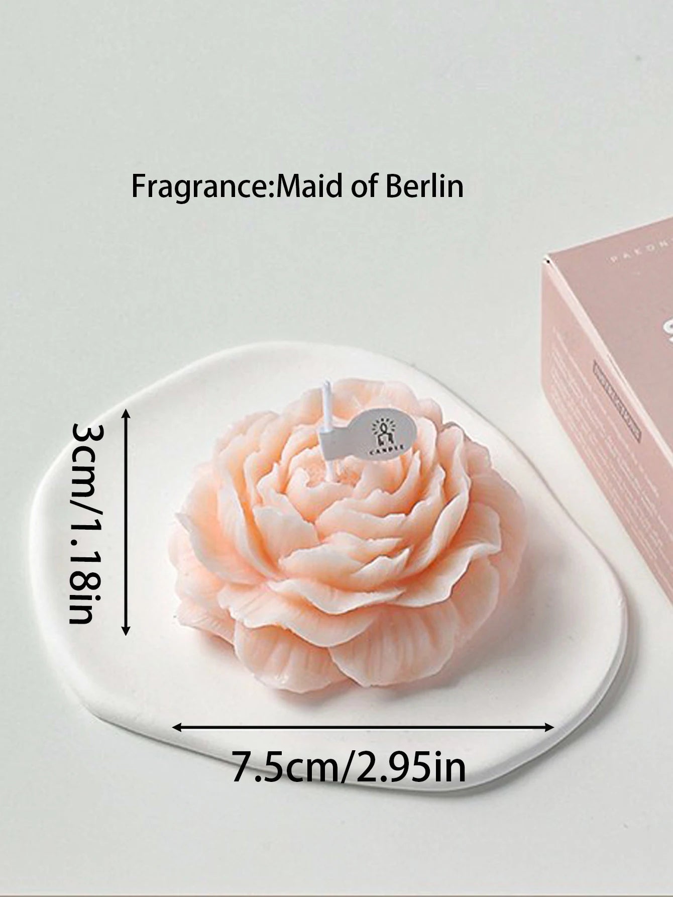 3D Peony Aromatic Candle Creative Flower Shape Aromatherapy Day Scented