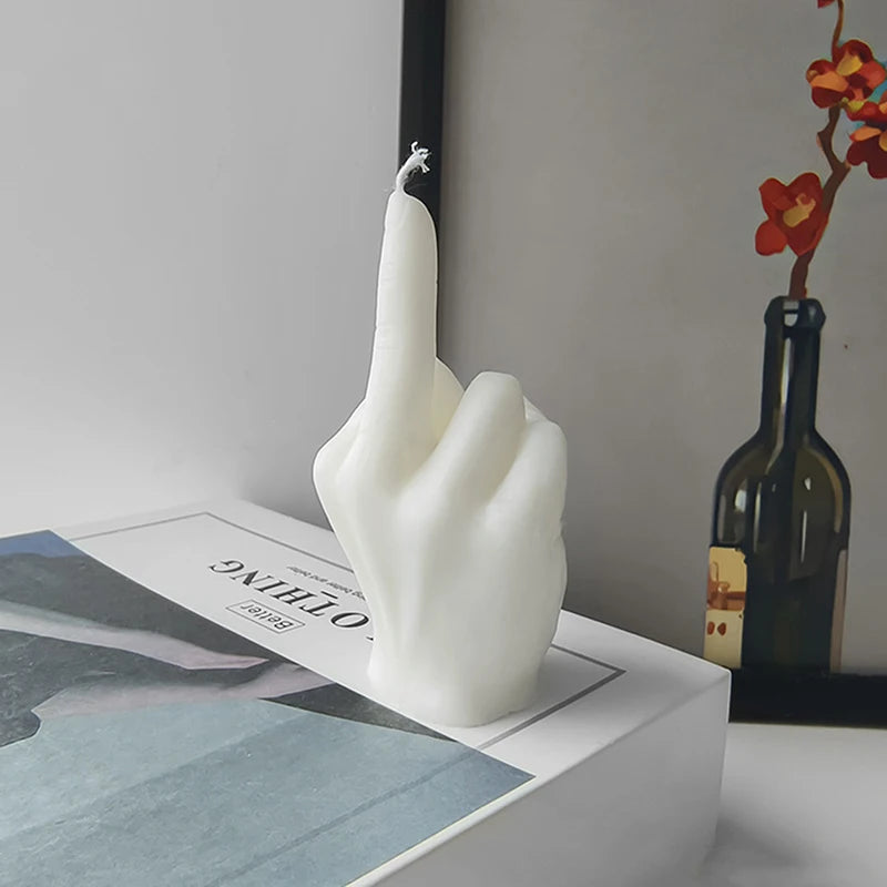 Candles Middle Finger Shaped Gesture Scented Candles Durable Funny Quirky Gifts Home Decoration Ornaments