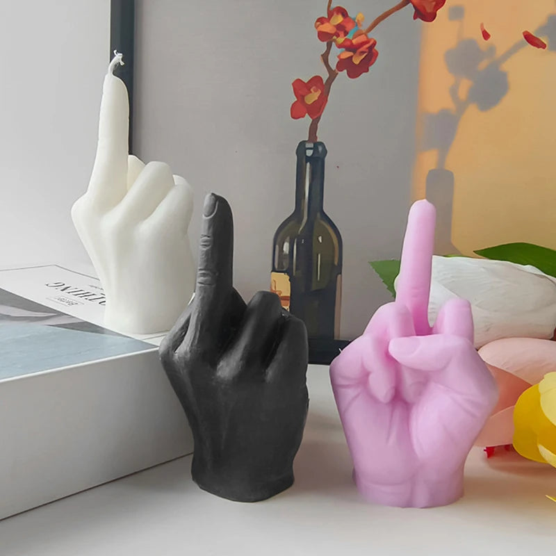 Candles Middle Finger Shaped Gesture Scented Candles Durable Funny Quirky Gifts Home Decoration Ornaments