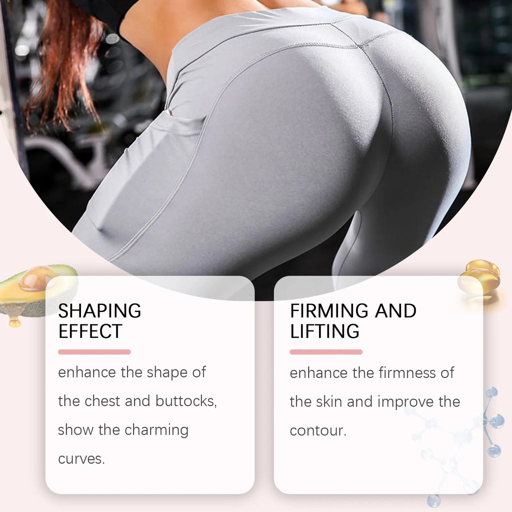 his specialized hip firming cream is designed to support the appearance of fuller, firmer buttocks by nourishing and moisturizing the skin. Formulated to help prevent sagging, it promotes a lifted, plump look while enhancing overall skin.