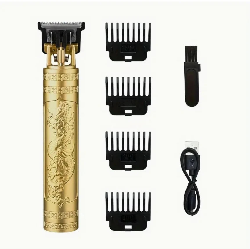2025 T9 HairClipper Beard Shaving Body Hair Trimmer Clippers Electric Machine Men Haircut Machine 0mm Barber ShaverDragon Carved