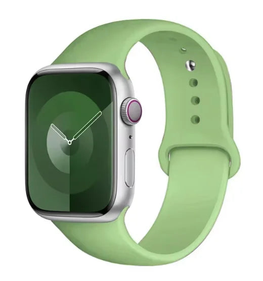 Silicone Band For Apple Watch strap 44mm 45mm 40mm 41mm 42-38mm 45 mm sport bracelet iwatch series 8 7 6 5 4 3 SE 9 Ultra 2 49mm