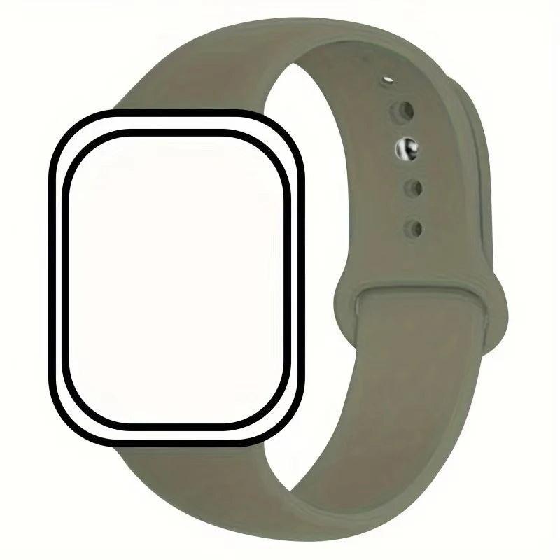 Silicone Band For Apple Watch strap 44mm 45mm 40mm 41mm 42-38mm 45 mm sport bracelet iwatch series 8 7 6 5 4 3 SE 9 Ultra 2 49mm