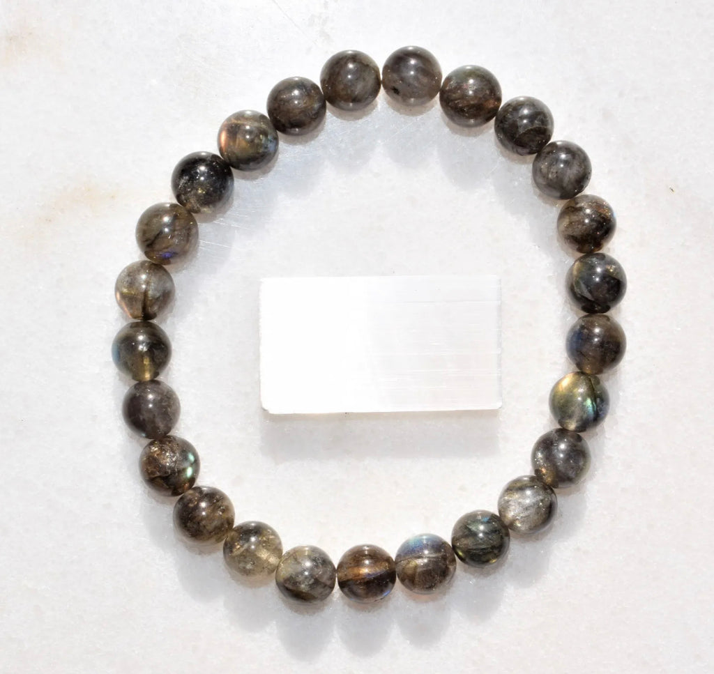 CHARGED Premium Labradorite Crystal 8mm Bead Bracelet