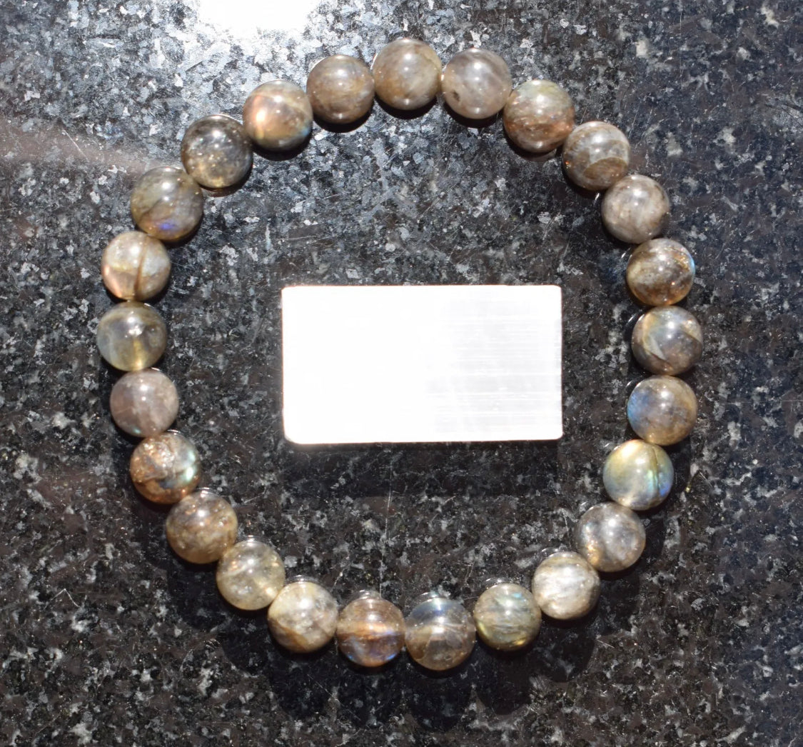 CHARGED Premium Labradorite Crystal 8mm Bead Bracelet