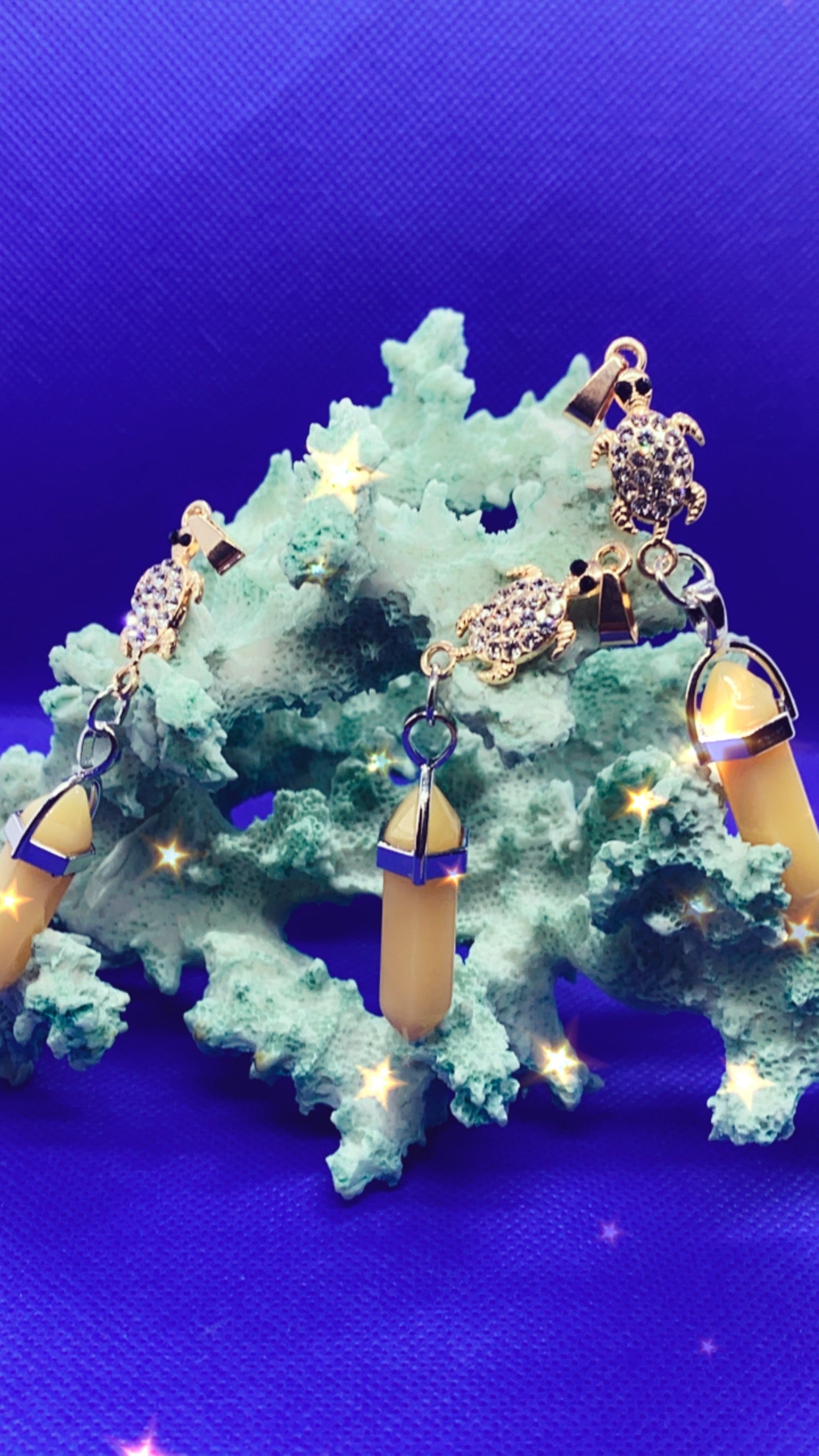 Yellow Jade with Swarovski Crystals Pendant