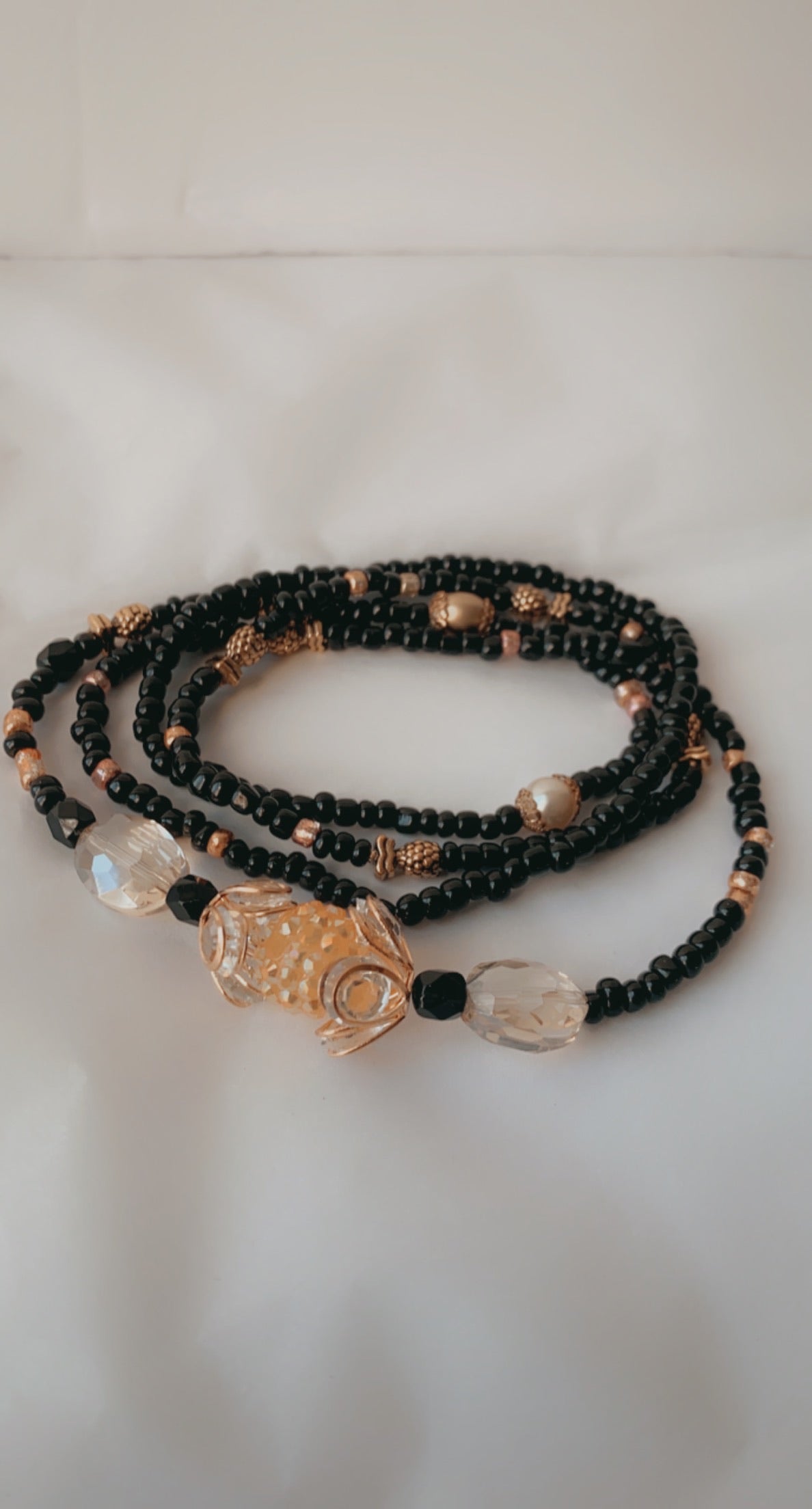 Golden moon waist beads
