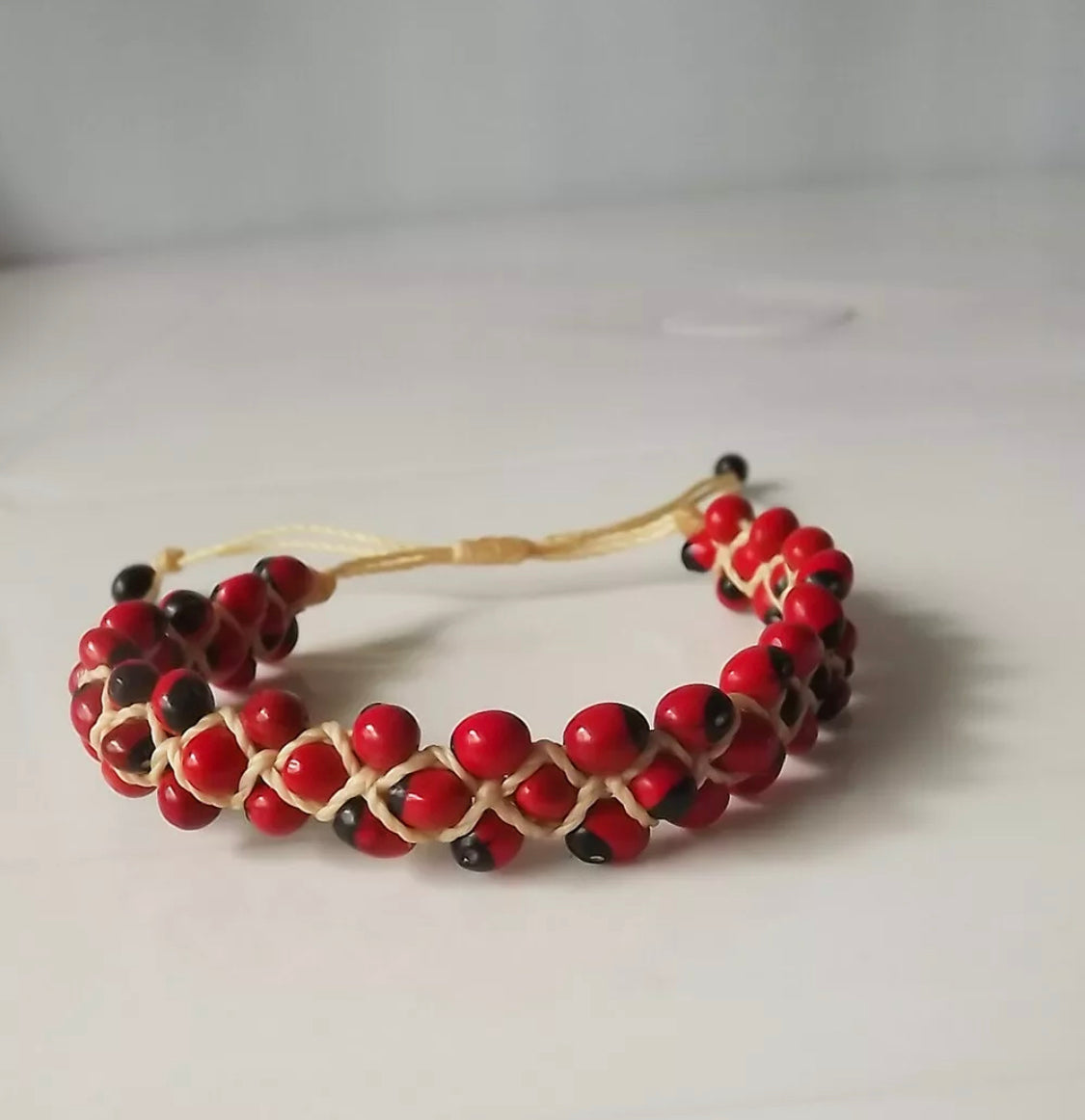 Handmade Huayruro seeds bracelet