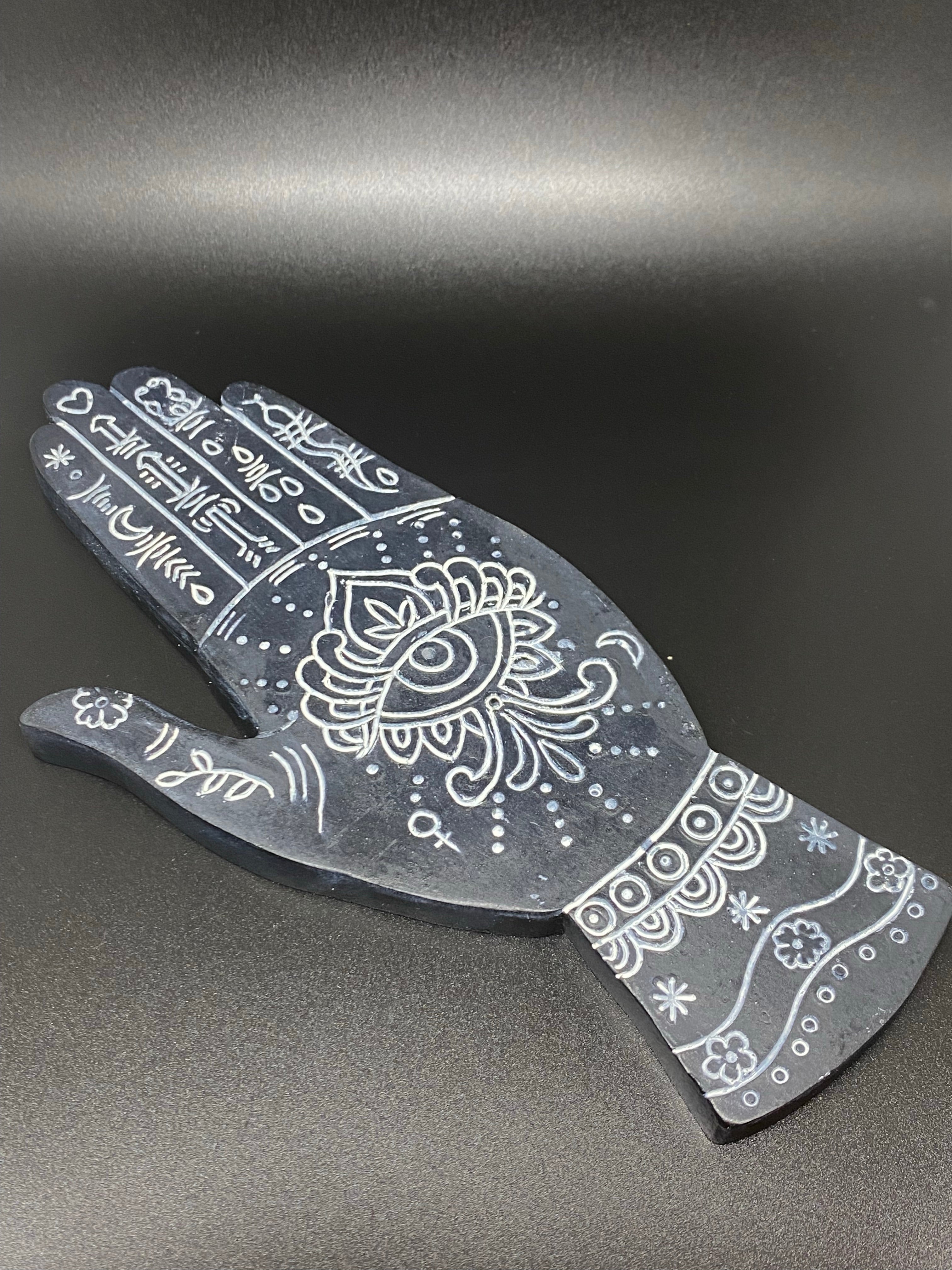 Hamsa hand palm incense burner 7.6inch heavy Solid