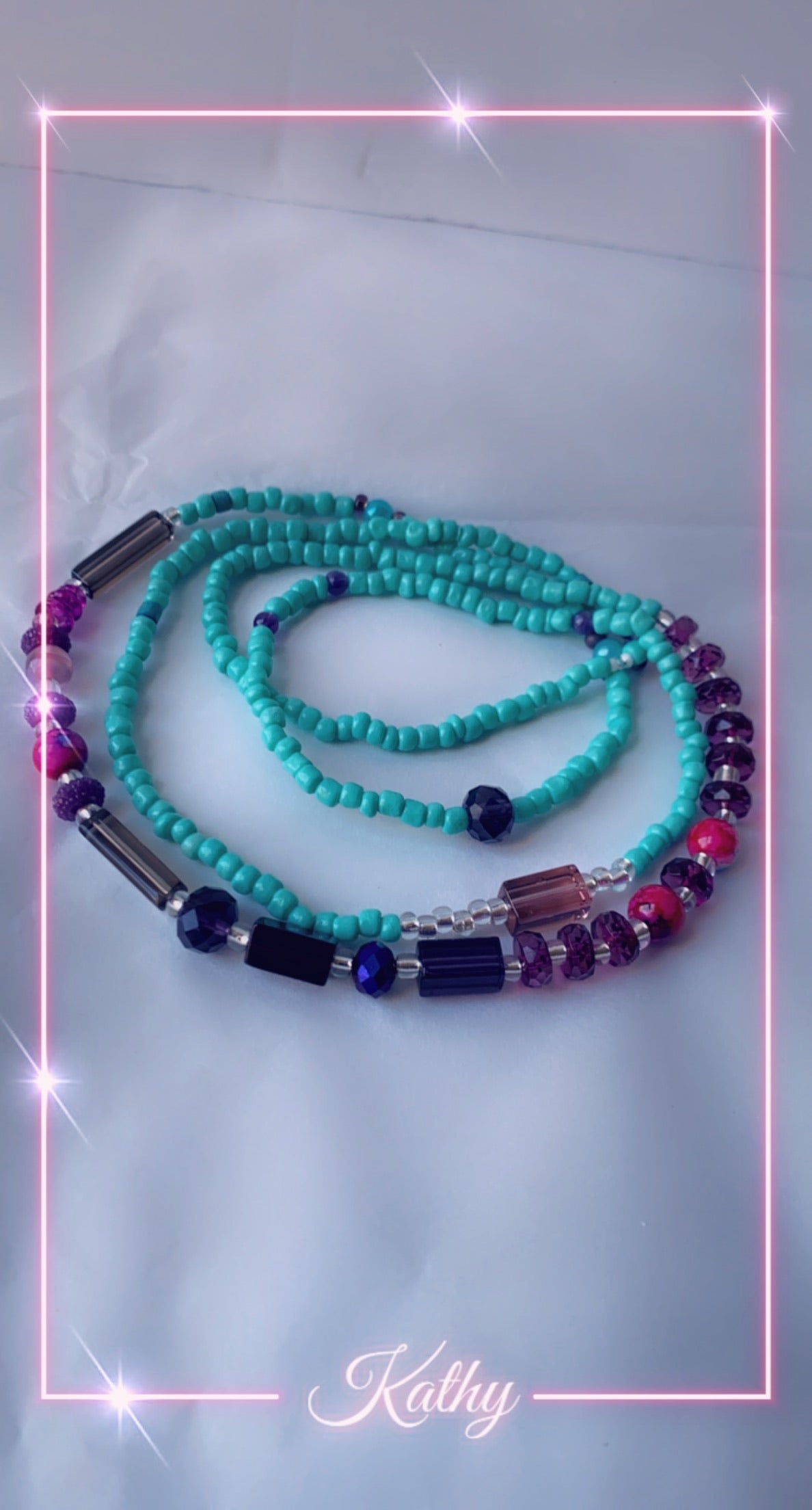 Custom  Crystals Waist Beads