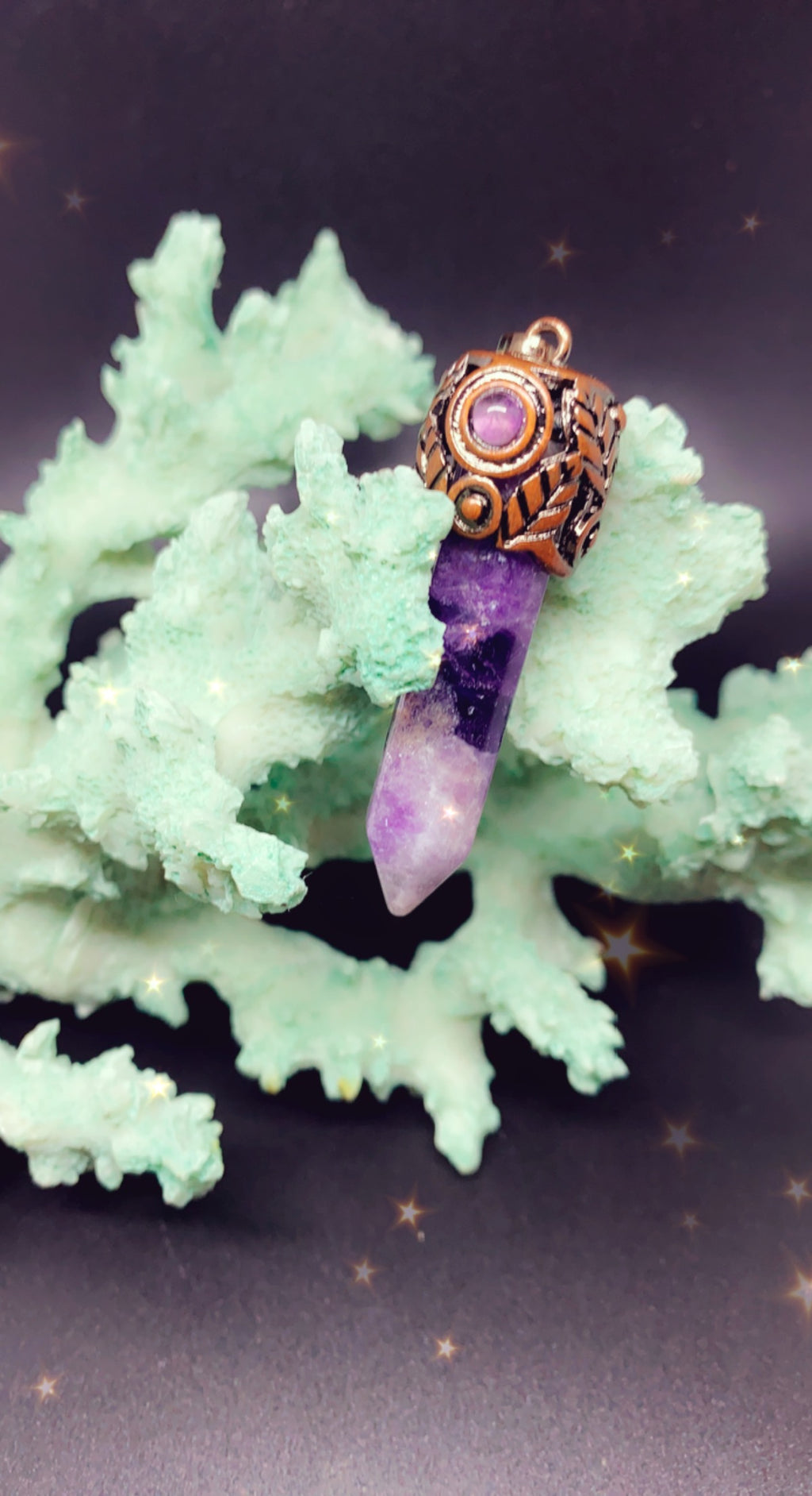 Handmade Amethyst Point Pendant
