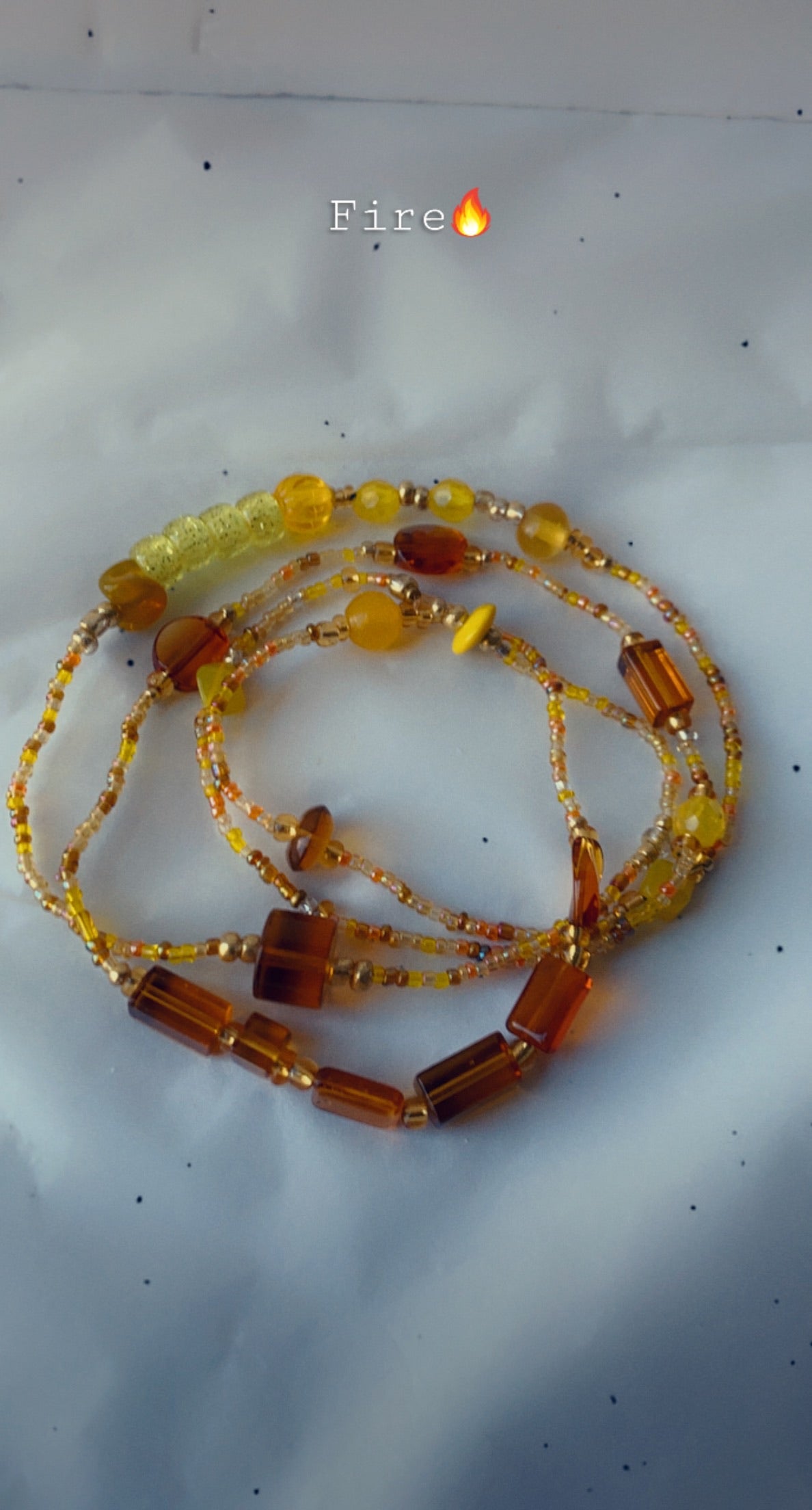 Sun Rise Crystal waist beads
