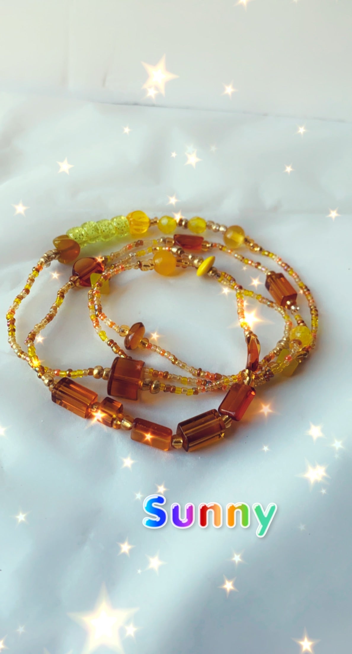 Sun Rise Crystal waist beads
