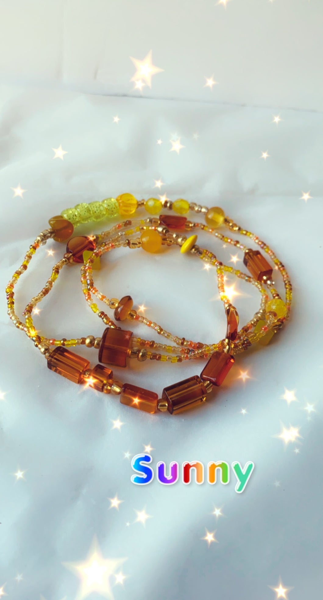 Sunny Crystal waist beads