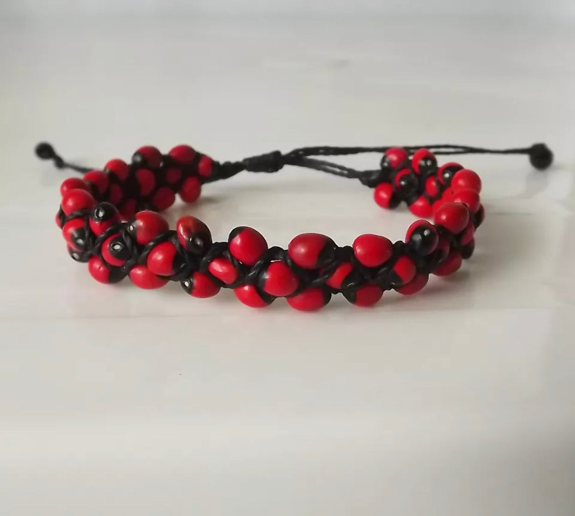 Handmade Huayruro seeds bracelet